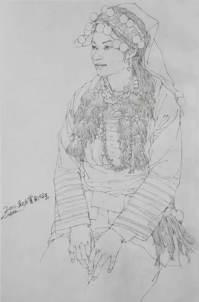 1575016617568466.jpg 中国美术公司徐默教授在bevictor伟德官网进行人物线描