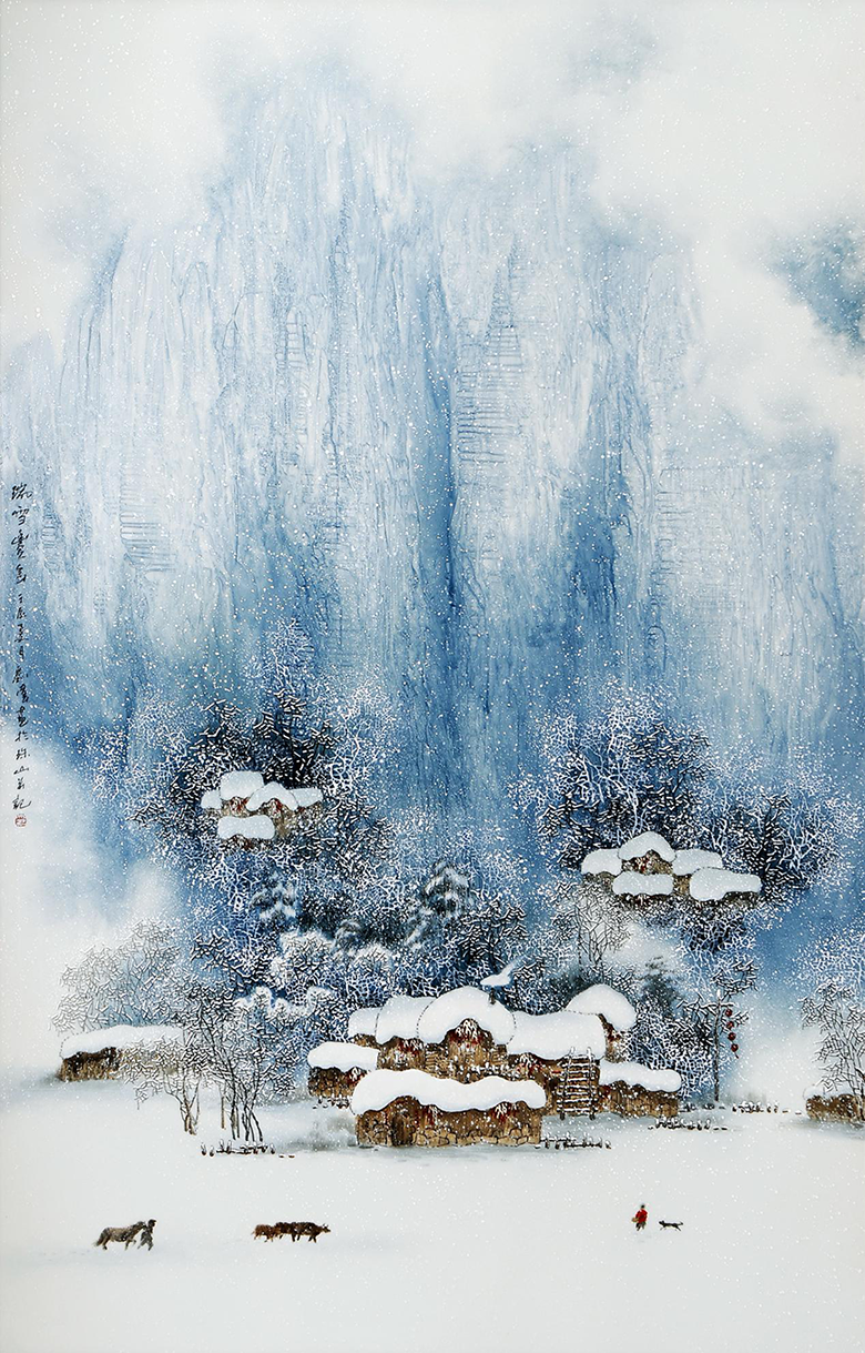 1576572092754219.png 中国工艺美术大师刘伟在bevictor伟德官网进行瓷画示范